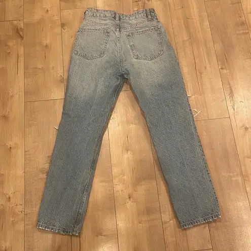 ZARA  High Rise Classic Mom Fit Distressed Jeans Sz 4