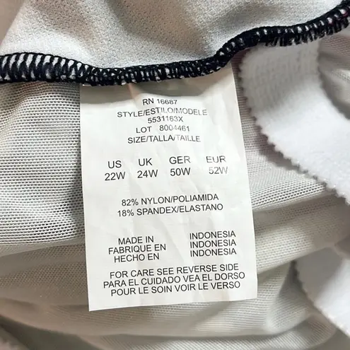 Womens Floral Swimsuit One Piece Slimming 22W 2X New Red