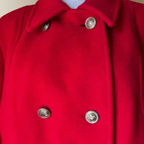 Vintage Mackintosh New England Red Wool Peacoat Women's Size 16 Made in USA