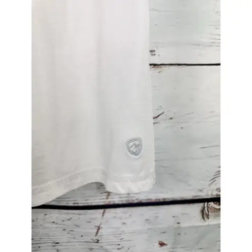 Kuhl Women's Arabella V Neck T Shirt New With Tags Large White Short Sleeve