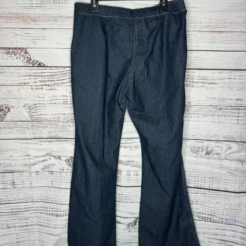 Boston Proper Flare Jeans Size 14 / Dark Wash Stretch Bootcut Pants