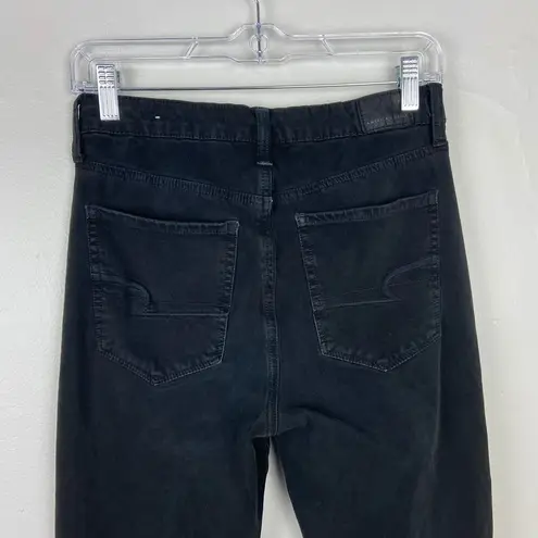 American Eagle  360 Next Level Stretch Super Hi-Rise Jegging Distressed Black 6R