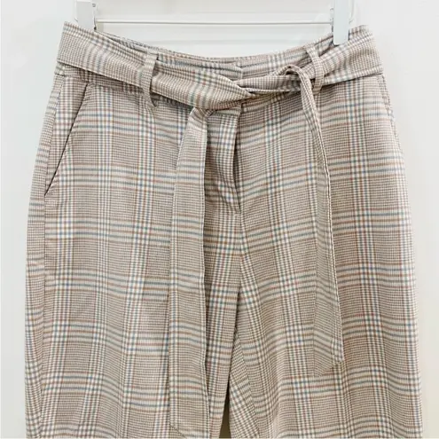 Joie plaid pants with self waist tie NEW