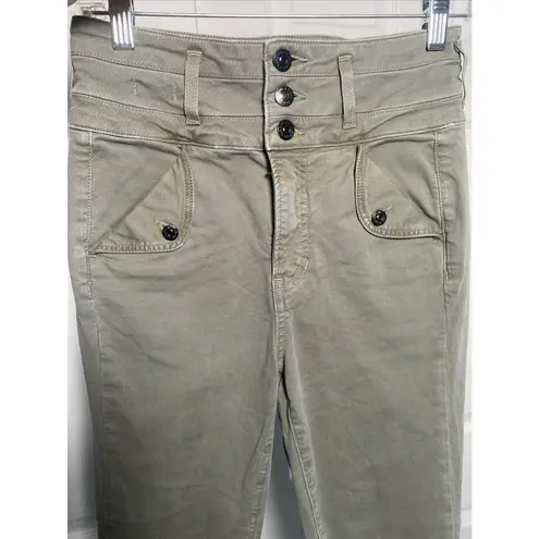 Veronica Beard  Womens 26 Green Giselle Skinny Flare Denim Jeans Flare