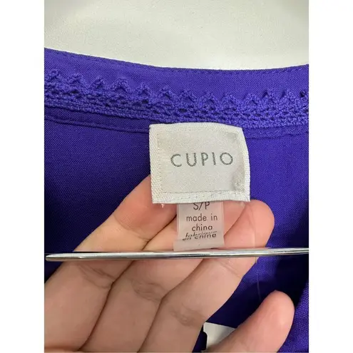 cupio Dress Womens HighâLow Sleeveless V Neck Purple Size SmallâNWT