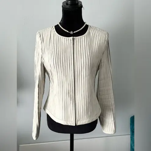 Ecru Elegant dressy genuine leather jacket🌷🌷