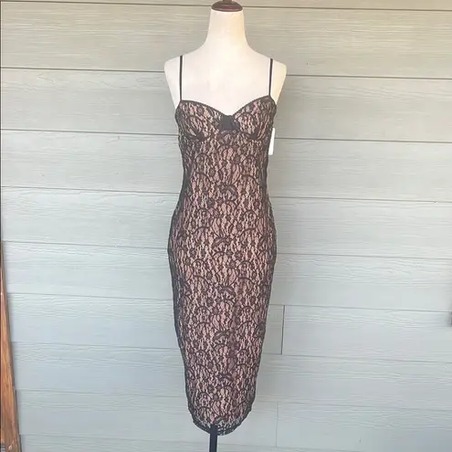 Rumored “Bordeaux” Midi Dress Tan