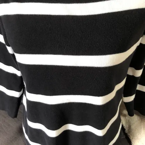 LAUREN JEANS Blue & White 3/4 Sleeve Top Size M Size M