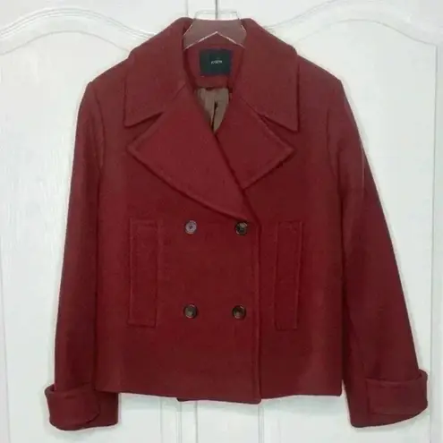 Joseph Diagonal Wool Dove Coat in Raisin Size 38 Medium 6 US