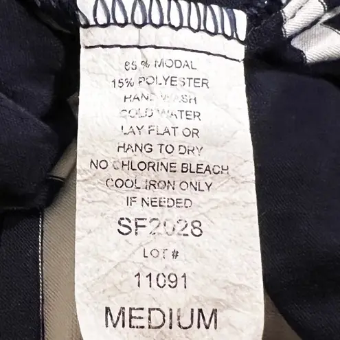 Elan 8 Way Convertible Multi Way Striped Jersey Dress Swim Coverup Blue White M