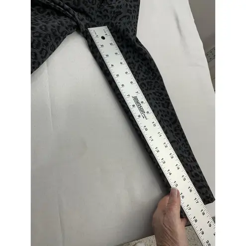 Jessica Howard Womans Animal Print Blazer Jacket 10 Zip Front Gray Black