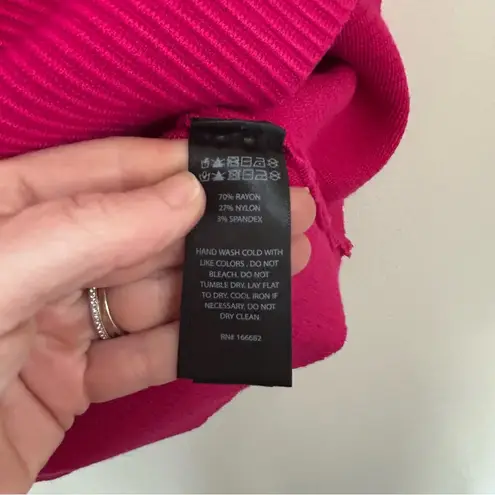 House of Harlow 1960 Hot Pink Ribbed Fitted Sleeveless Body Con Dress XL