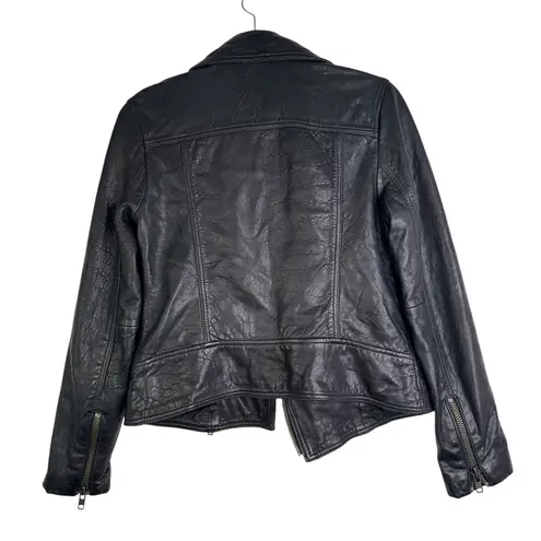 Treasure & Bond NEW NWT Size Medium 100% Leather Biker Jacket Coat Semi-Cropped