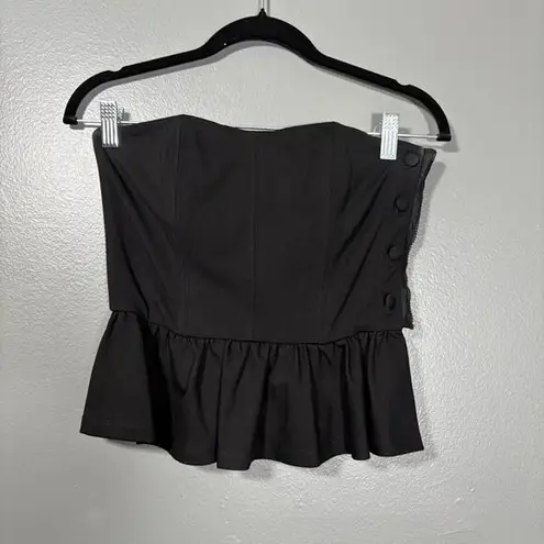 Club Monaco Women's Black Strapless Corset Bustier - Size XS - Sexy Romantic Top