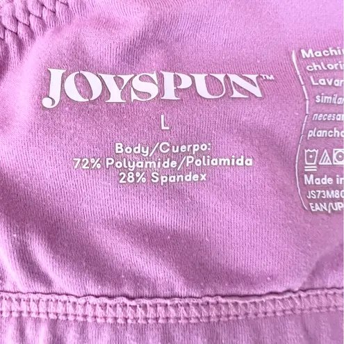 Joyspun Unlined Soft Brushed Plunge Bralette Bra Lilac Size Large Pink Purple