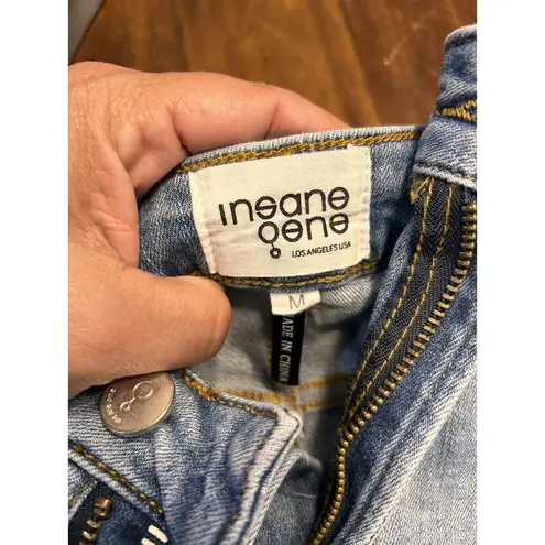 Insane Gene Shorts Women Size Medium Blue Cut Off Denim Jean American Distressed