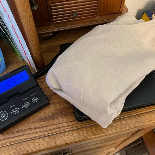 Sag Harbor Bice by Beige Linen Blend Dress Woman’s Size Large Sleeveless Neutral