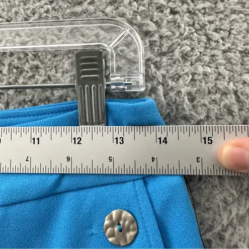 NWT Lisette L Montreal Tricotine Straight Pants Pull On Button Turquoise 2 x 30 Blue