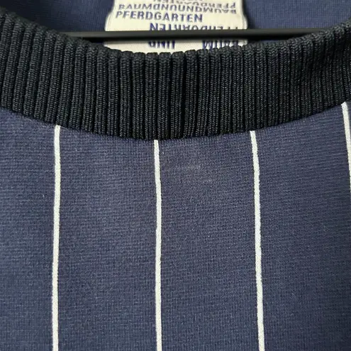Baum Und Pferdgarten Jannet Sweatshirt Top in Navy Cream Pinstripe Size Large Blue