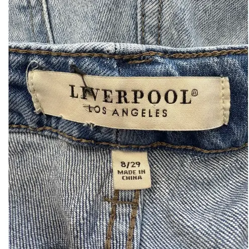 Liverpool Women's ECO Logical Distressed Denim Jeans Cropped Cuffed Hem 8/29