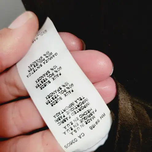 Karen Kane brown faux suede pencil skirt size small