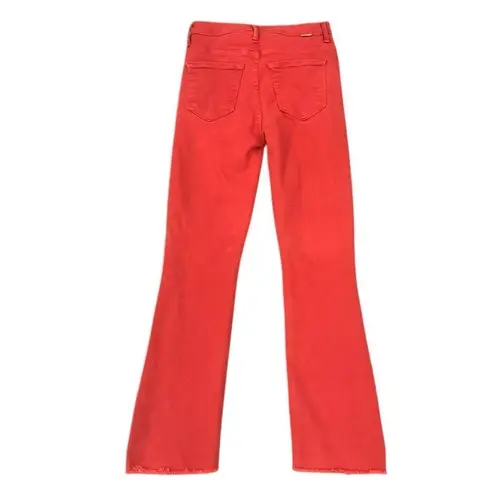 Mother Insider Crop Step Fray Hot Rod Red 25