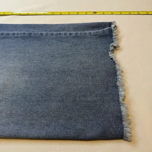 Gloria Vanderbilt Amanda Jeans Light Wash High Rise Wide Leg Raw Hen Denim Sz 18