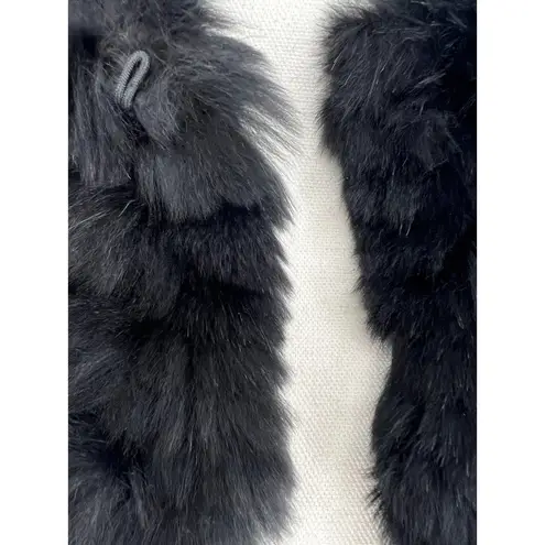 BCBGMAXAZRIA  100% Rabbit Fur Sophiana Jacket in Black