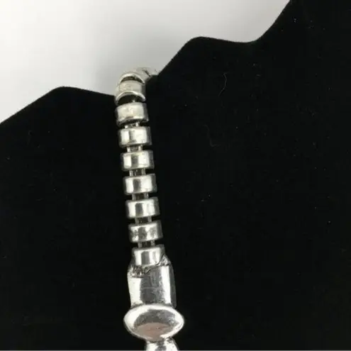 Vintage Art Nouveau Steam Punk Chunky Floral Botanical Grandeur Necklace Silver