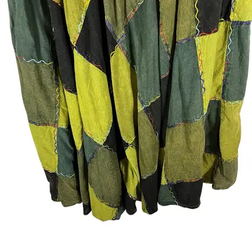 Wicked Dragon Maxi Skirt Witchy Goddess Long black green gypsy skirt Boho large