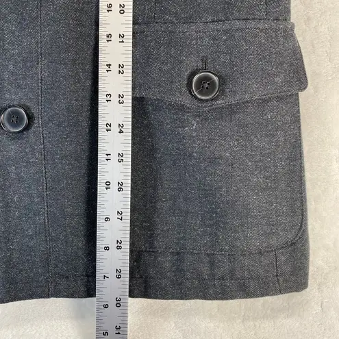 INC International Concepts Jacket Coat S Military Gray Wool Blend Stand Collar