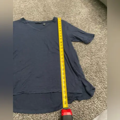 H by Halston Essentials Blue V-Neck Short Sleeve Top M