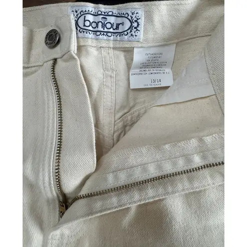 Bonjour Vintage 80s Women’s Sz 13/14 Eyelet Lace Short Granny core Shabby Chic