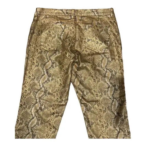 Snake print gold & brown low rise skinny ankle pants from NY & CO size 10