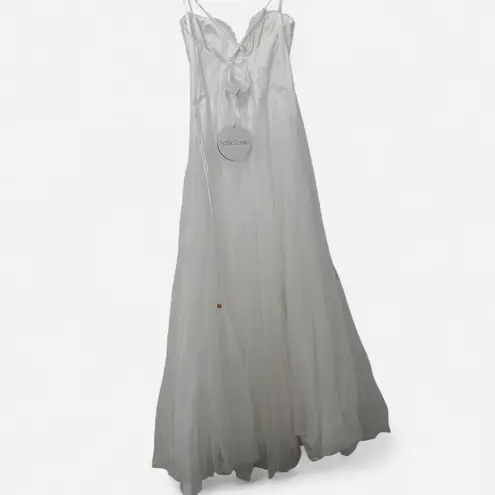 Selfie Leslie  Sweetheart Chiffon Midi Angelic Bridalcore Romantic Dress XS NEW