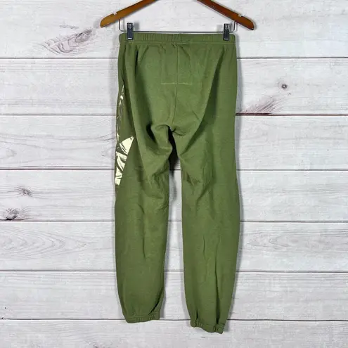 Aviator Nation  Womens Sweat Pants Sz S Green Pull On Training Workout Activewear