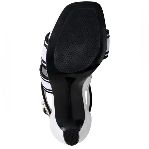 Karl Lagerfeld PARIS Women's Careliz Strappy Sandals- Size 7.5- Bright White