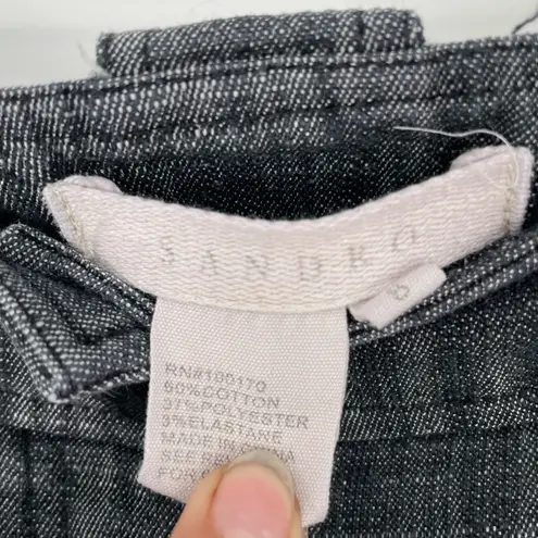 Sandro Women's Gray Textured Buttoned Pocket Bermuda Shorts Size 8