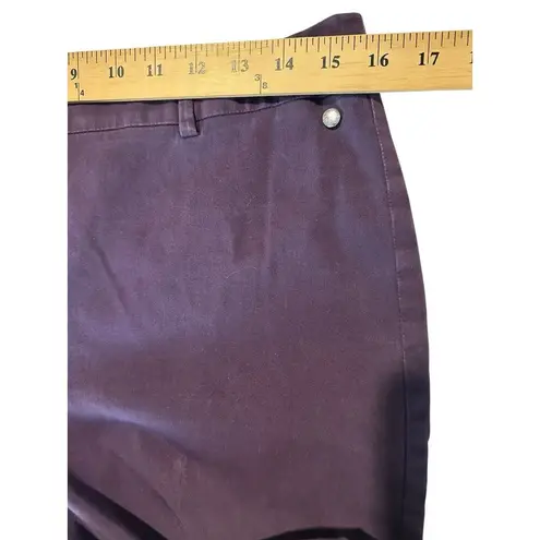 Max Mara Womens Sz 12 Cigarette Straight Leg Pants Purple Pockets Career #CD8-1