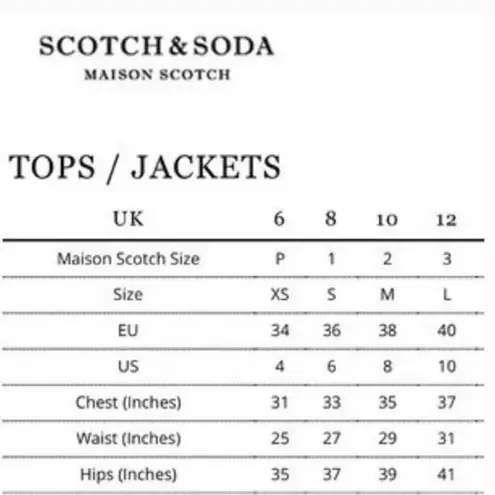 Scotch & Soda Maison Scotch Leather Wool Moto Jacket Size Medium
