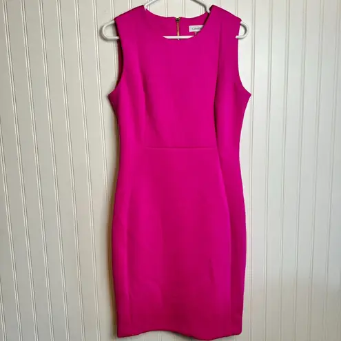 Calvin Klein  Scuba Crepe Sheath Dress Sleeveless