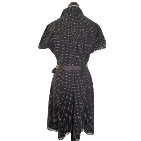 Tahari Womens Dress Sz 10 Petite Polka Dots Retro Rockabilly Office Work Career