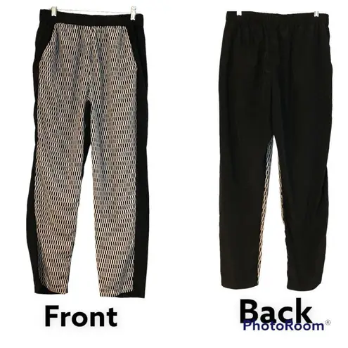 Nicole Miller Geometric Black and White Pants in Size M Size M