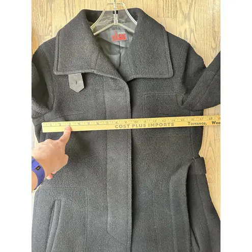 Vintage Althof Petit Paris Winter Wool Long Maxi Peacoat Womens Size M RARE Black Size M