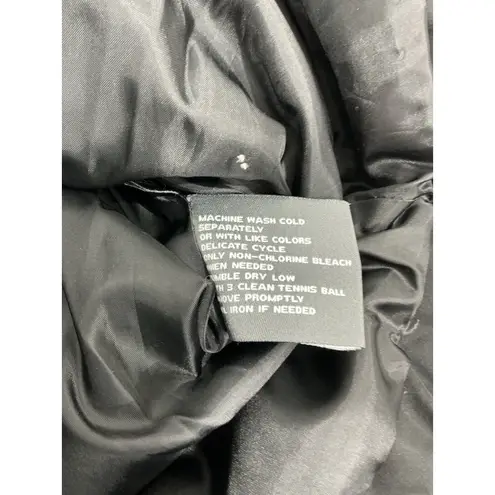 Womans Kenneth Cole Reaction Small Black Duck Down Puffy Winter Coat High Neck