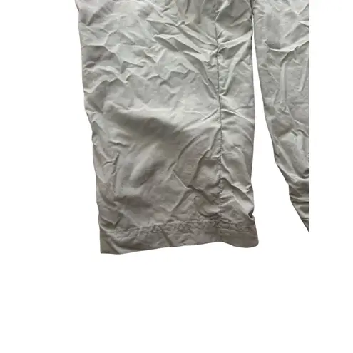 Columbia Womens Regular Size L Cargo Pants Green Drawstring Waist Roll Up Size L