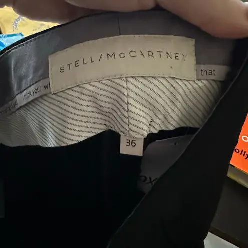 Stella McCartney Black Linen Straight Leg Trousers Size 36