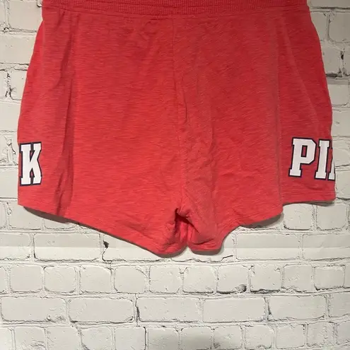 PINK - Victoria's Secret PINK VS Cotton Drawstring Short Size Small Bright Coral