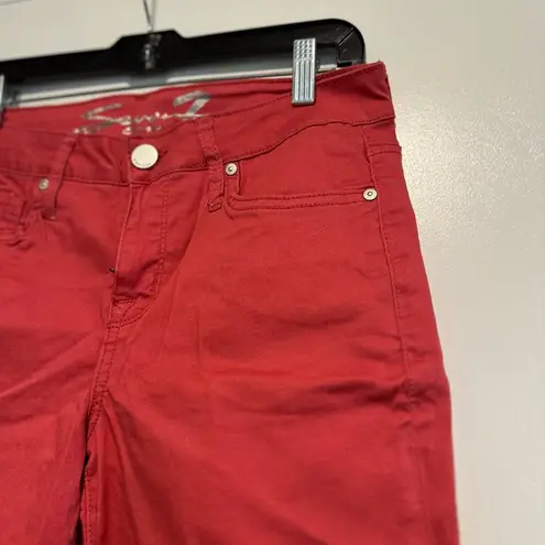 SEVEN 7 jeans. Womens Sz: 4 sunset bermuda shorts Bright Pink Stretch Rolled hem