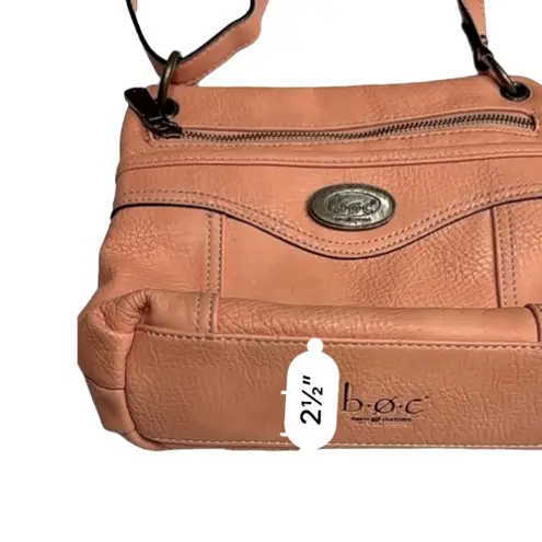 BOC Born Concepts Pinkish Orangish Faux Leather Crossbody Purse Orange